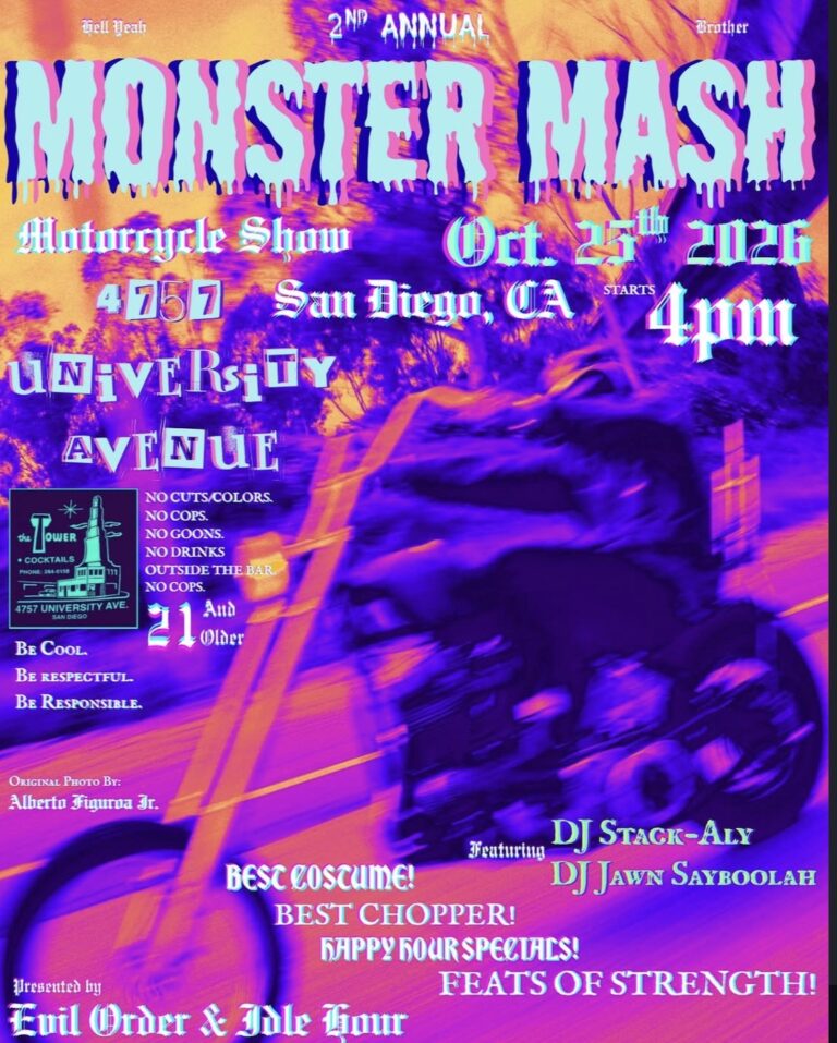 Flyer for Evil Order and Idle Hour Monster Mash Motorcycle Show